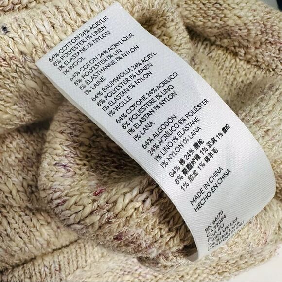 Anthropologie Sweater Pilcro Fair Isle Tan Winter V-Neck Knit Boho Casual XS - Picture 5 of 6